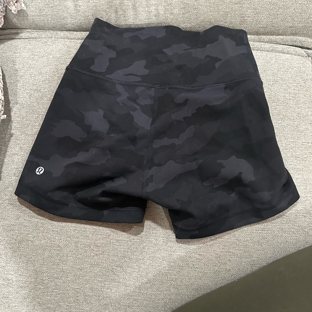 Lululemon wunder train 4inch short - black camo